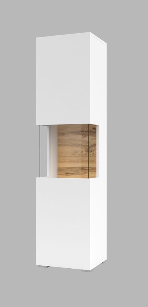 Witryna AVA Szerokość 36 cm biały/dąb wotan Helvetia Meble 249NLM05 Nowoczesna Tradycyjna Do salonu