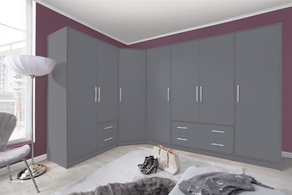 Szafa Smart Szerokość  200 cm antracyt Meblar SR1 Nowoczesna Tradycyjna Do salonu