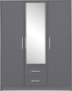 Szafa Smart z lustrem Szerokość 150 cm antracyt Meblar SRL2 Tradycyjna Do salonu