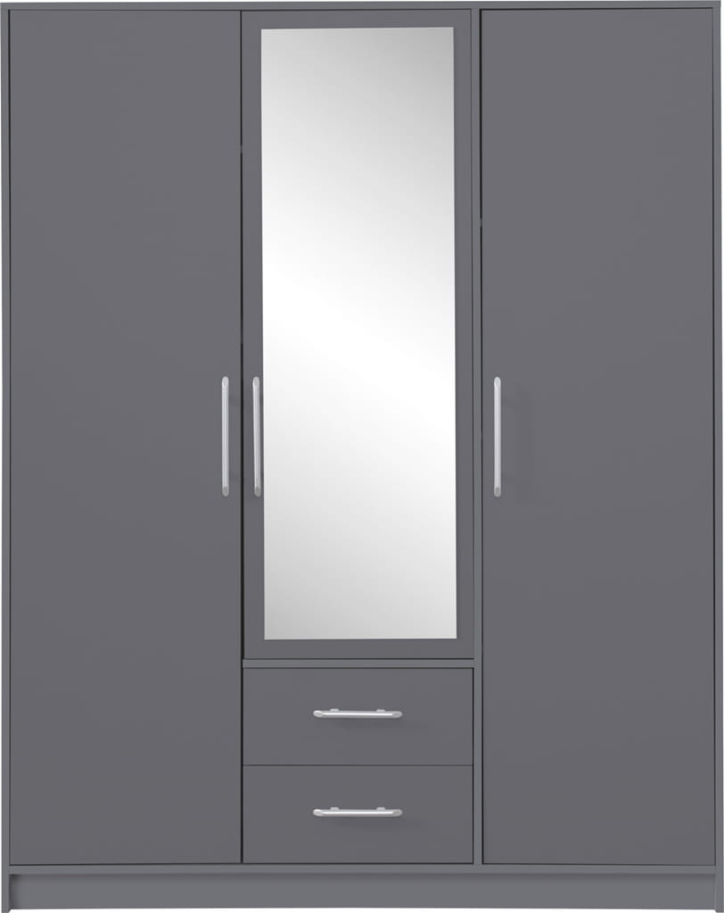 Szafa Smart z lustrem Szerokość 150 cm antracyt Meblar SRL2 Tradycyjna Do salonu
