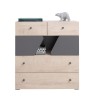 Komoda DELTA Szerokość 90 cm dąb / antracyt Meblar DL10 Tradycyjna Do salon