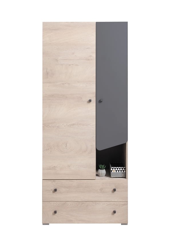 Zestaw mebli C DELTA dąb / antracyt Meblar System C Tradycyjna Do salonu