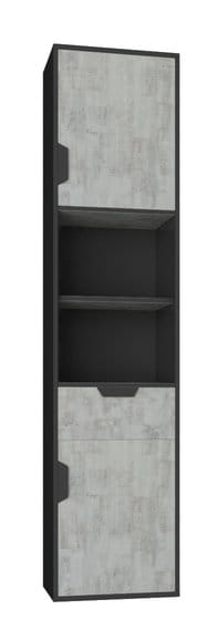 Regał NANO Szerokość 45 cm grafit / enigma Meblar System 5 Tradycyjna Do salonu
