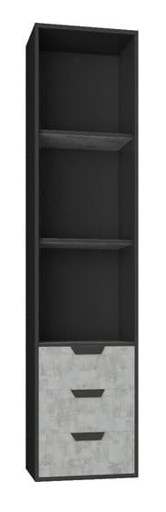 Regał NANO Szerokość 45 cm grafit / enigma Meblar System 6 Tradycyjna Do salonu