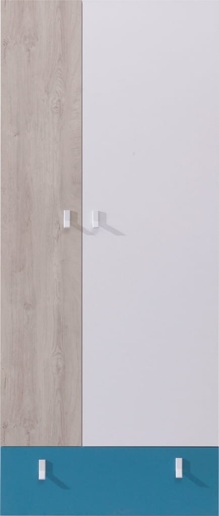 Szafa Planet Szerokość 80 cm biały lux / dąb / morski Meblar System 3 Tradycyjna Do salonu