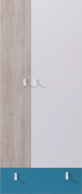 Szafa Planet Szerokość 80 cm biały lux / dąb / morski Meblar System 3 Tradycyjna Do salonu