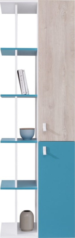 Regał Planet Szerokość 60 cm biały lux / dąb / morski Meblar System 5 Tradycyjna Do salonu