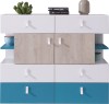 Komoda Planet Szerokość 110 cm biały lux / dąb / morski Meblar System 8 Tradycyjna Do salonu