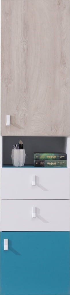 Regał Planet Szerokość 45 cm biały lux / dąb / morski Meblar System 4