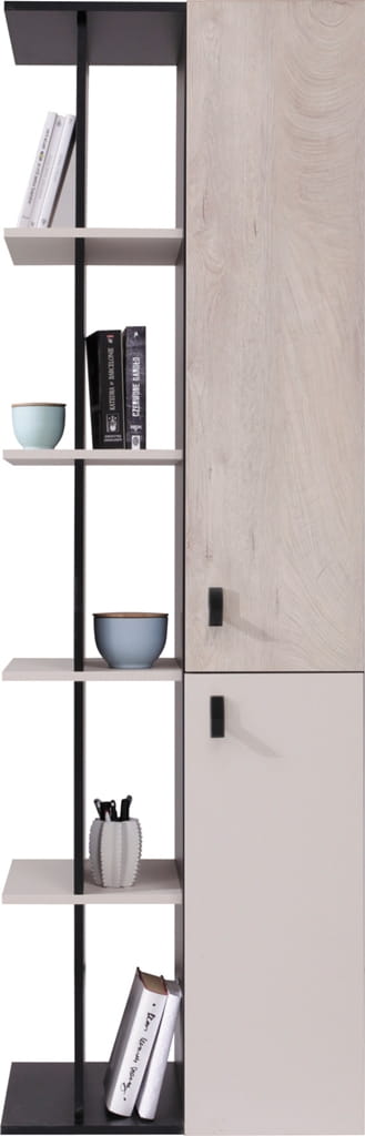 Regał Planet Szerokość 60 cm czarny / dąb / beż Meblar System 5 Tradycyjna Do salonu