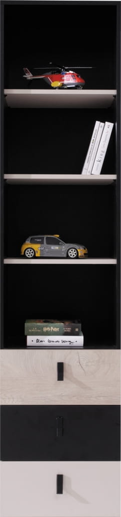 Regał Planet Szerokość 45 cm czarny / dąb / beż Meblar System 6