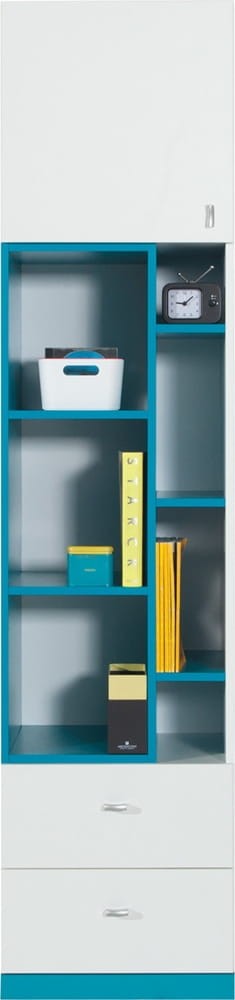Regał Mobi Szerokość 45 cm biały / turkus Meblar System 6 Tradycyjna Do salonu