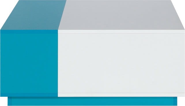 Ława Mobi Szerokość 80 cm biały / turkus Meblar System 16 Tradycyjna Do salonu