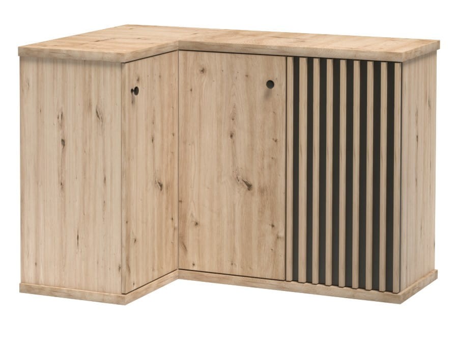 Komoda KALI Narożna Szerokość 123 82 cm Lamele Dąb Artisan Czarna C12.jpg