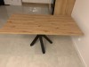 Stół KALI Rozkładany 160 cm Nowoczesny Do Jadalni Salonu Styl Loft MEtalowe Czarne Nogi X Dąb Artisan Blat.jpg