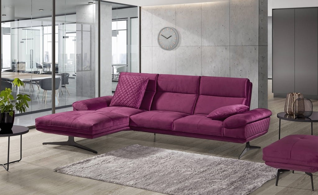 Pufa GALAXY Do Salonu W Stylu LOFT Metalowa Czarna Noga Nowoczesny