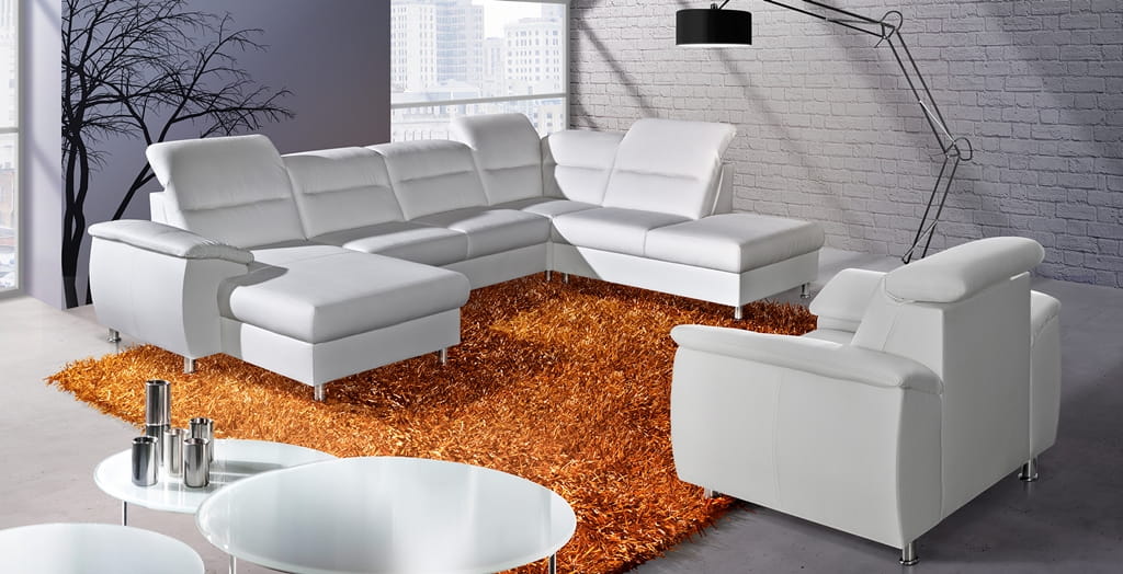 Narożnik 1 SCANDI Do Salonu Nowoczesna Wysoka jakość Funkcja spania Pokoju Regulowany Zagłówek Przeszycie Nowoczesny