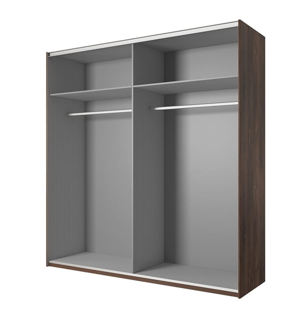 Sypialnia SIGMA Dąb flagstaf ze stalową nitką / Czarny supermat Helvetia Meble 24FSLI26 22 18 31 Meble Sypialnia Nowoczesne Tradycyjne Do Sypialni