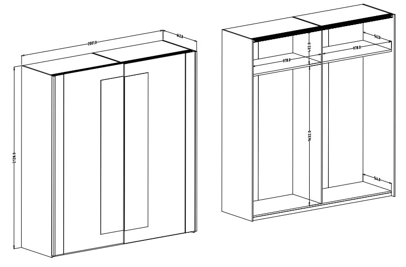 Sypialnia SIGMA Dąb flagstaf ze stalową nitką / Czarny supermat Helvetia Meble 24FSLI26 22 18 32 Meble Sypialnia Nowoczesne Tradycyjne Do Sypialni