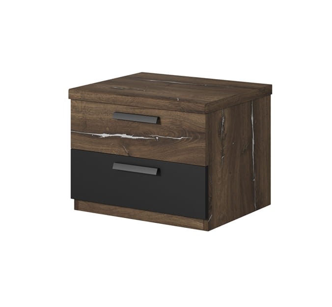 Sypialnia SIGMA Dąb flagstaf ze stalową nitką / Czarny supermat Helvetia Meble 24FSLI26 22 18 32 Meble Sypialnia Nowoczesne Tradycyjne Do Sypialni