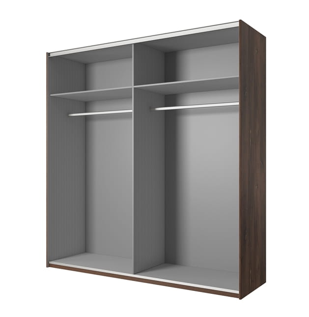 Sypialnia SIGMA Dąb flagstaf ze stalową nitką / Czarny supermat Helvetia Meble 24FSLI26 22 18 50 Meble Sypialnia Nowoczesne Tradycyjne Do Sypialni