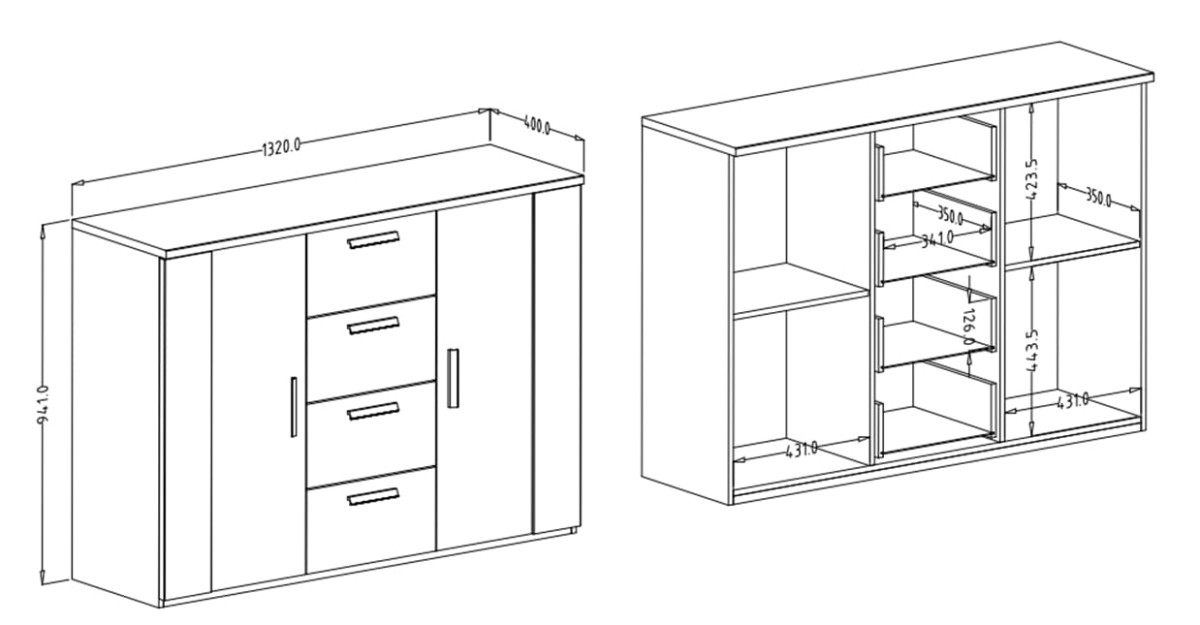 Sypialnia SIGMA Dąb flagstaf ze stalową nitką / Czarny supermat Helvetia Meble 24FSLI26 22 18 51 Meble Sypialnia Nowoczesne Tradycyjne Do Sypialni