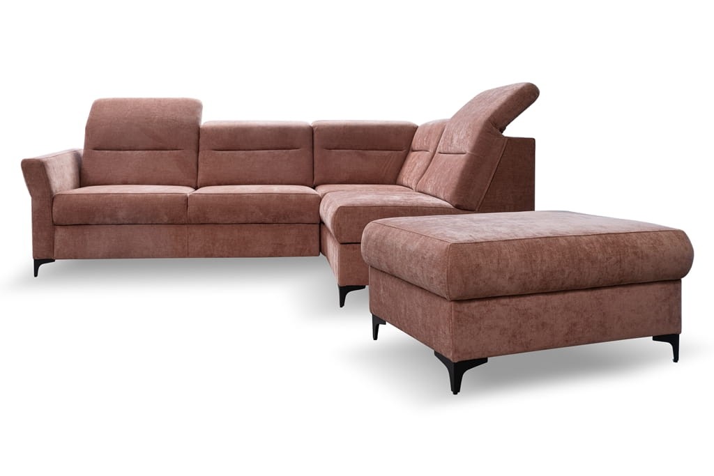 Narożnik DENVER Do Salonu Nowoczesna Wysoka jakość  Do Salonu Regulowany Zagłówek Pokoju Przeszycie Nowoczesny Wysokie Oparcie