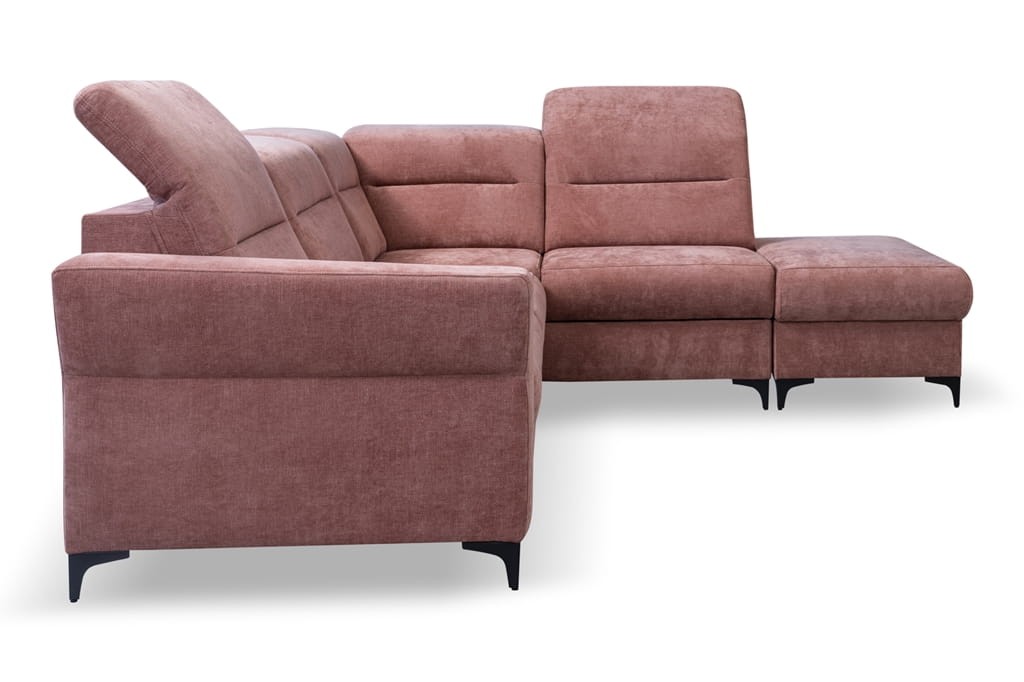 Narożnik DENVER Do Salonu Nowoczesna Wysoka jakość  Do Salonu Regulowany Zagłówek Pokoju Przeszycie Nowoczesny Wysokie Oparcie