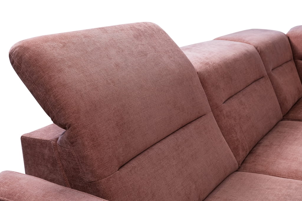 Narożnik DENVER Do Salonu Nowoczesna Wysoka jakość  Do Salonu Regulowany Zagłówek Pokoju Przeszycie Nowoczesny Wysokie Oparcie