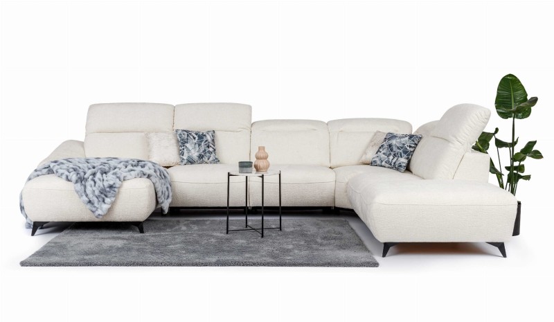 Prawostronny Modułowy Narożnik GRAPPA XL w Minimalistycznej Aranżacji