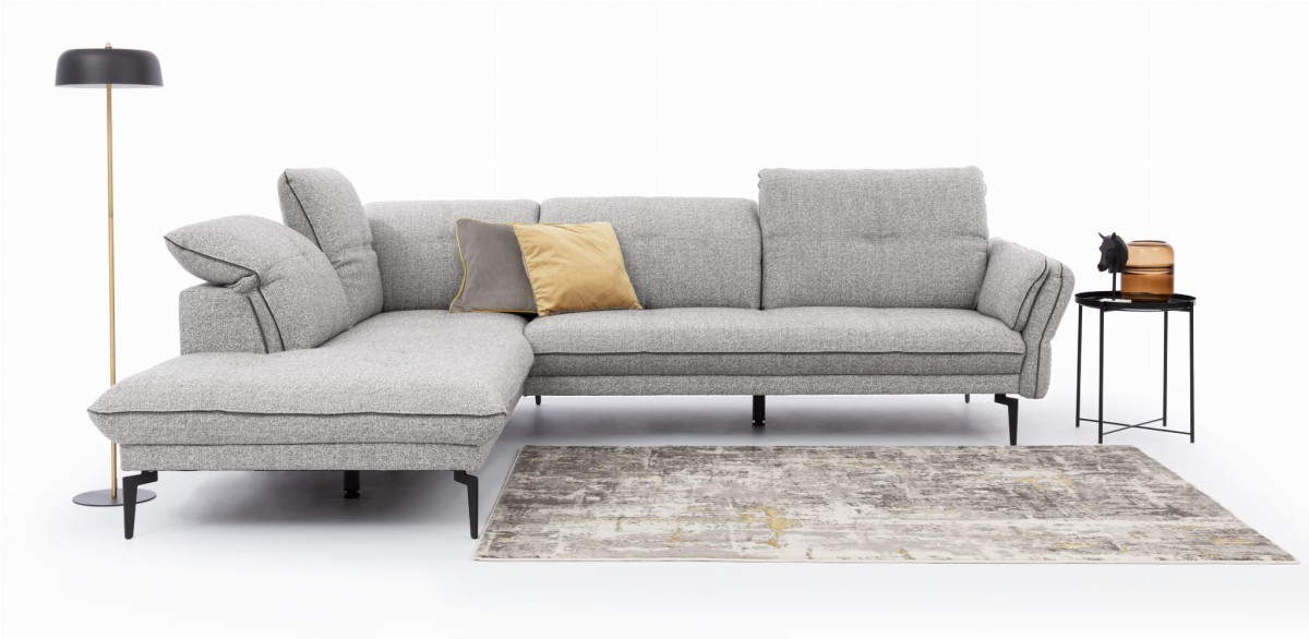 Lewostronny Narożnik MARBELLA Modułowy O+3B w Minimalistycznej Aranżacji