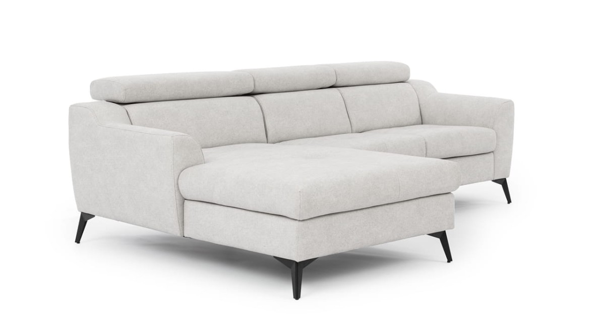 Nowoczesny Komfortowy Narożnik PESCARA z Regulowanymi Zagłówkami