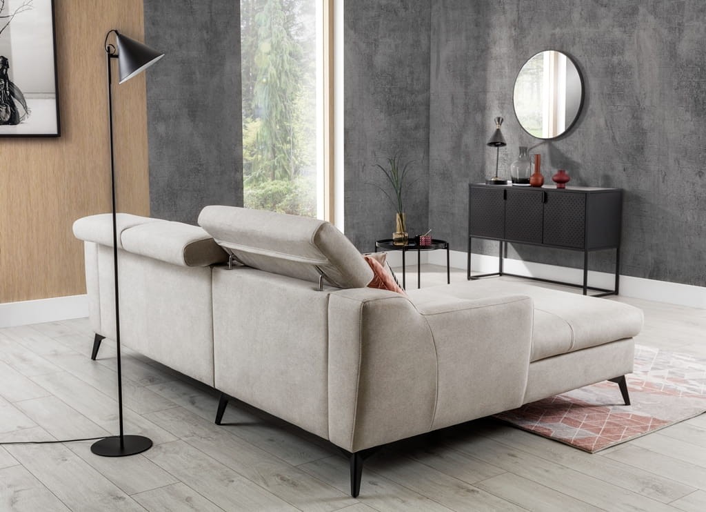 Zdjęcie Prezentujące Tył Narożnika PESCARA z Regulowanymi Zagłówkami do Salonu