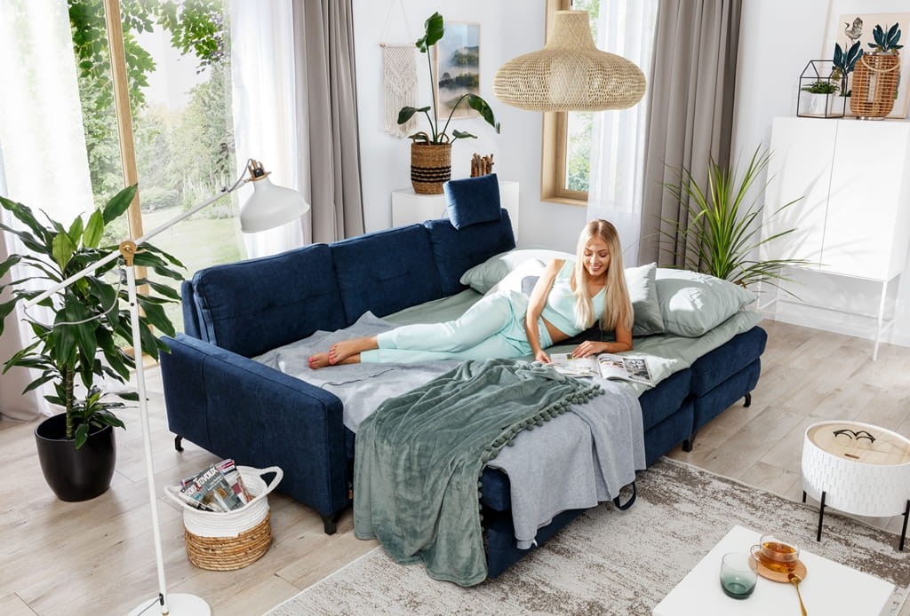 Funkcjonalny Narożnik NAVE 1 z Funkcją Spania Zdjęcie w Salonie lifestyle 3