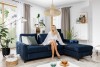 Stylowy Narożnik NAVE 1 z Funkcją Spania Zdjęcie w Salonie lifestyle 4