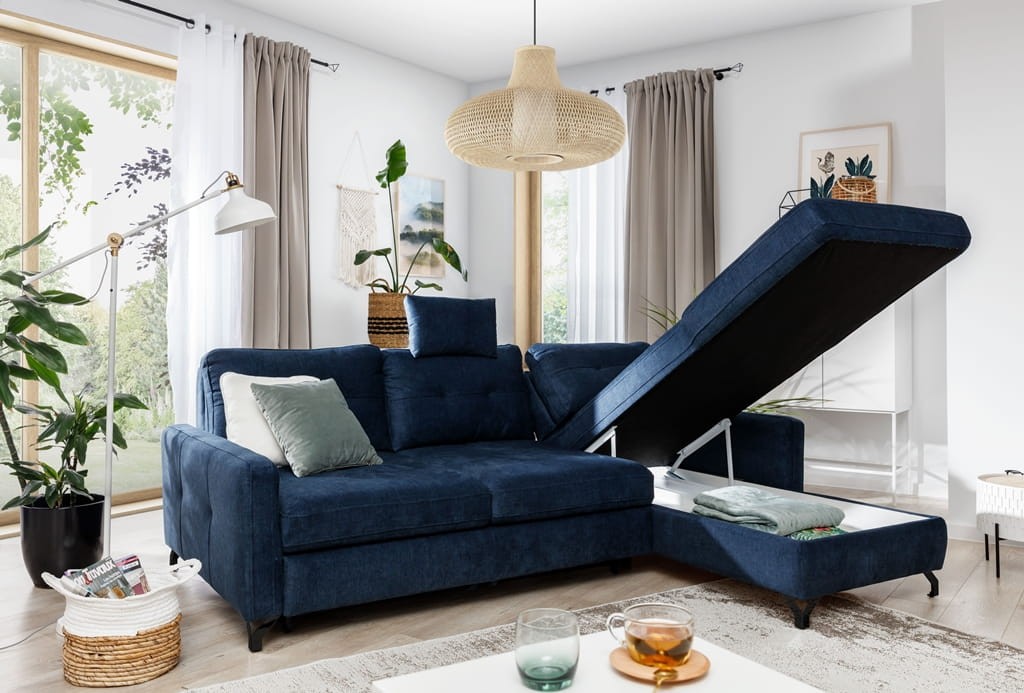 Funkcjonalny Narożnik NAVE 1 z Funkcją Spania Zdjęcie w Salonie lifestyle 7