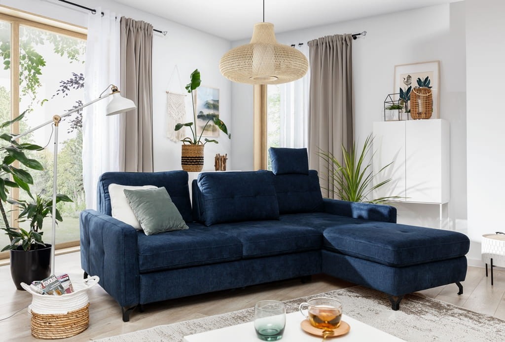 Nowoczesny Narożnik NAVE 1 z Funkcją Spania Zdjęcie w Salonie lifestyle 8