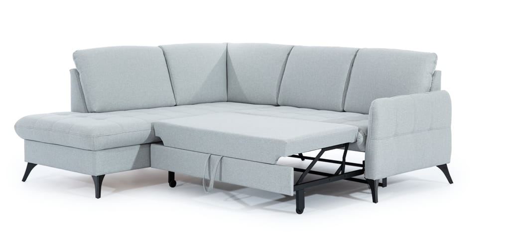 Narożnik 218 cm LUKKA 1 Zdjęcie Prezentujące Rozłożoną Funkcję Spania