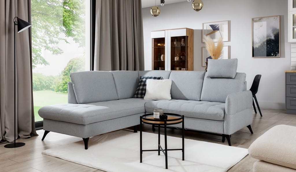 Nowoczesny Narożnik 248 cm LUKKA 2 z Funkcją Spania Zdjęcie w Salonie lifestyle 1