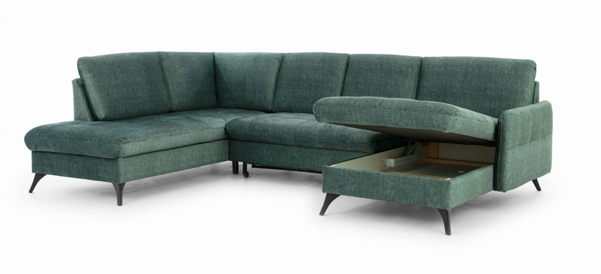 Wygodny Narożnik 300 cm LUKKA 3 z Otwartym Pojemnikiem na Pościel