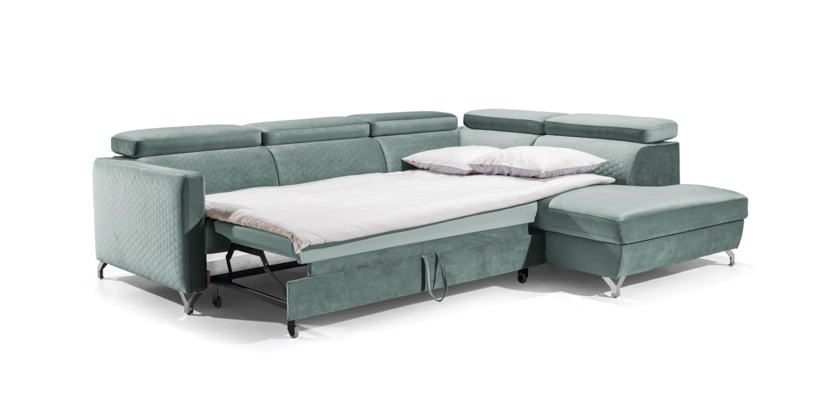 Narożnik 2 MAROZZO 265 cm z Rozłożoną Funkcją Spania