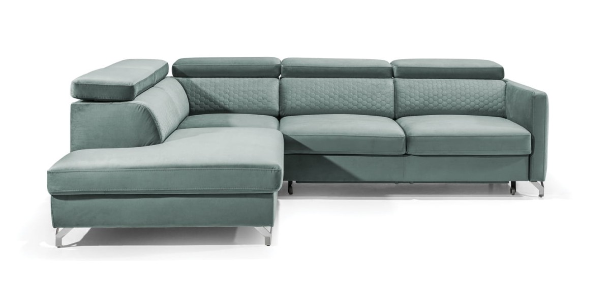 Lewostronny Narożnik 2 MAROZZO 265 cm z Funkcją Spania i Pojemnikiem na Pościel