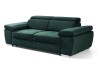 Dwuosobowa Sofa 2 ROSSO 185 cm w Kolorze Butelkowej Zieleni z Funkcją Spania do Salonu