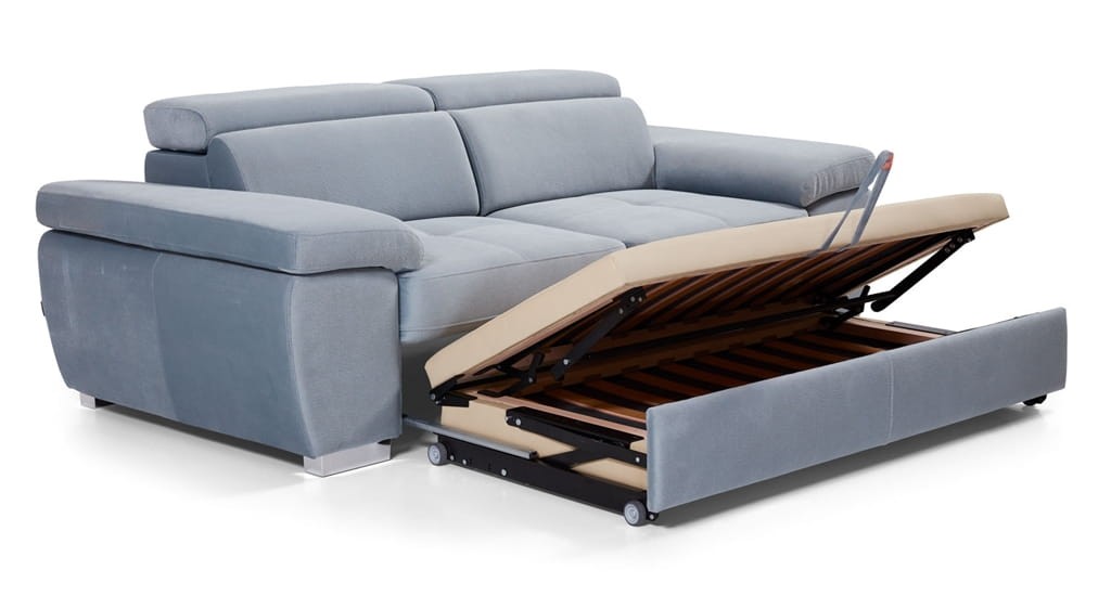 Sofa 3 ROSSO 216 cm Zdjęcie Prezentujące Proces Rozkładania Funkcji Spania