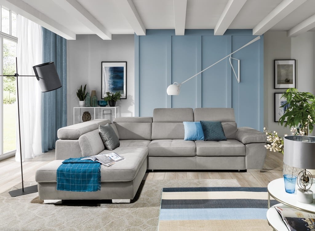 Narożnik 1 ROSSO 286 cm z Funkcją Spania i Pojemnikiem na Pościel