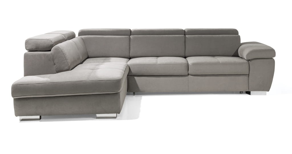 Lewostronny Narożnik 1 ROSSO 286 cm z Funkcją Spania i Pojemnikiem na Pościel