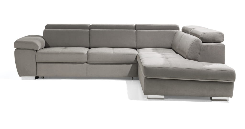 Prawostronny Narożnik 1 ROSSO 286 cm z Funkcją Spania i Pojemnikiem na Pościel