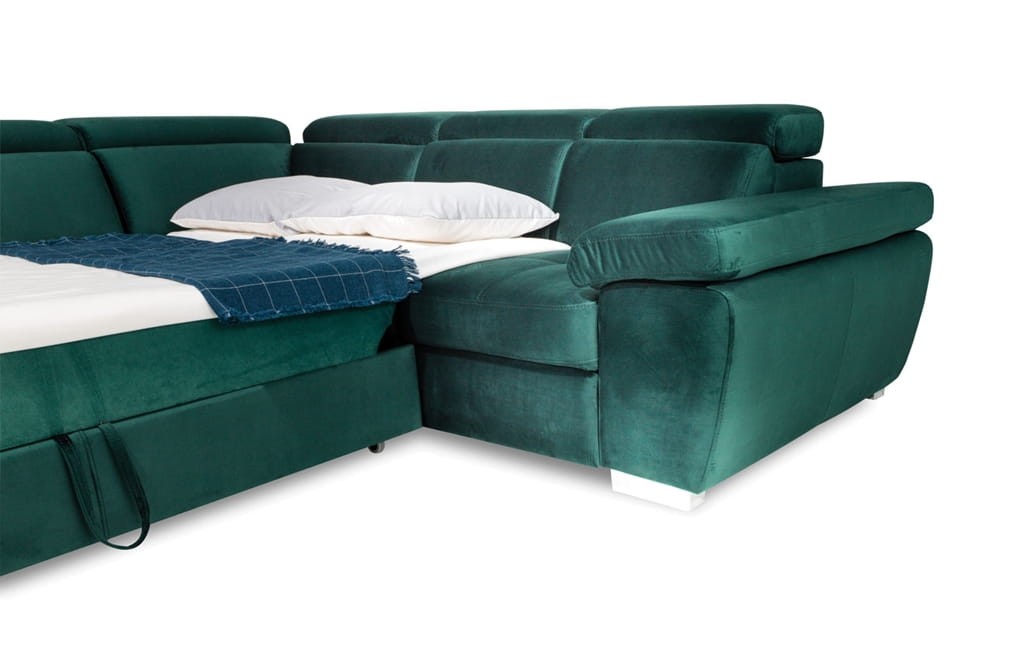 Zdjęcie Prezentujące Funkcję Spania w Narożniku 2 ROSSO 286 cm