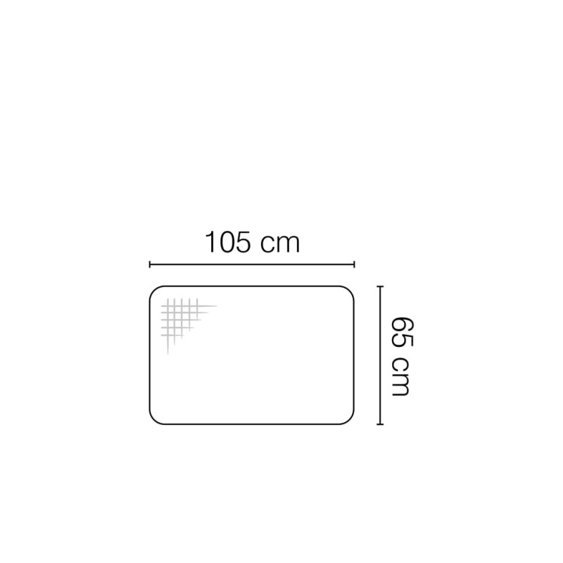 Zdjęcie Wymiarów Pufa ROSSO 103 cm Nowoczesna Pufa do Salonu