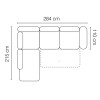 Narożnik 2 ROMA 284 cm Zdjęcie Wymiarów